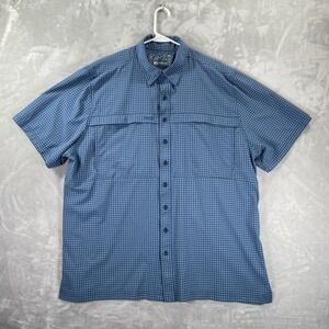 GameGuard Shirt men's 2XL Button Down Fishing Vented Short Sleeve Plaid Outdoor